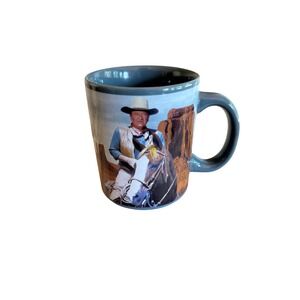 Vandor Mug Blue John Wayne The Duke Quote Monument Valley Western Horse Ceramic